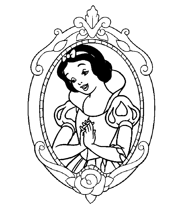 Print Disney Prinses Sneeuwwitje kleurplaat